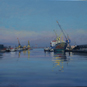 Olieverfschilderij ’’Waalhaven’’ 