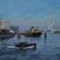 Olieverfschilderij ’’Veerhaven’’ 